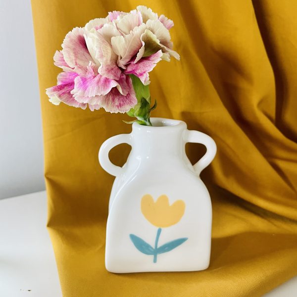Petit vase fleur jaune