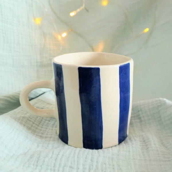 Tasse rayure bleu XL